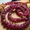 181 /ctw - 20 inches - Neckless Natural - RUBY - Smooth Polished Rondell Beads Size - 3 - 7 MM Approx